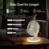 Alpha Desktop Fan with Light, 6 Inches, 4 Speeds, Oscillating Table Fan, Brushless Motor, Wide Angle Adjustment, USB Rechargeable,  Ultra Quiet, Personal Mini Fan for Home Office Bedroom, White